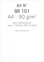 Art QR101 QR Rechnung ohne Druck + Perforation unten - Preis pro 0/00
