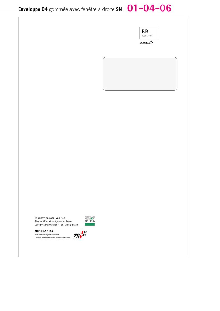01-04-05 Enveloppes C4 Bureau des Métiers gommées avec fenêtre (copie)